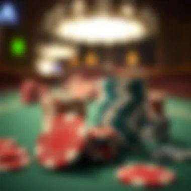 Comparison of different types of poker chips on a gaming table