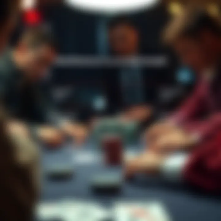 Graphical depiction of betting actions influencing hand strength.