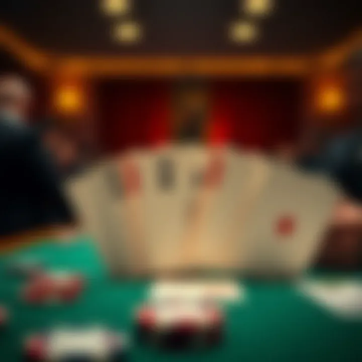 Illustration of poker hand rankings with various cards displayed.