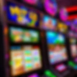 A detailed view of a modern online slot machine interface displaying vibrant graphics and engaging themes.