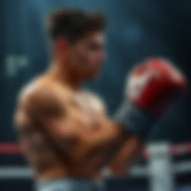 Ryan Garcia in the ring showcasing his boxing skills