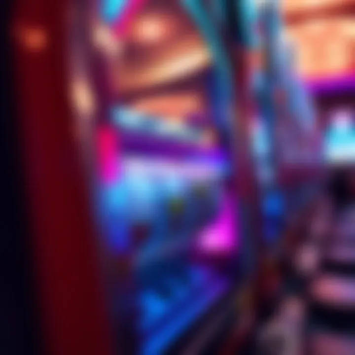 Intricate Design of Slot Machine Close-up view of a slot machine's intricate design and technology