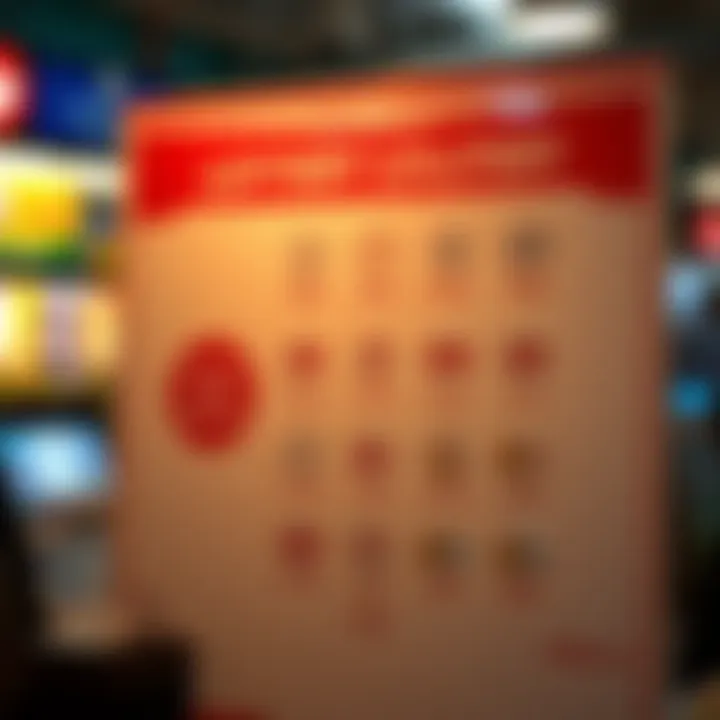 Diagram displaying various lottery games offered