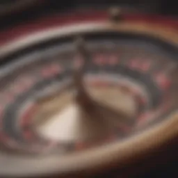 Close-up of a roulette wheel highlighting the jackpot segment