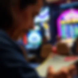 Person contemplating a bingo card with sign-up bonus details
