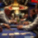 A detailed view of a poker table during the World Series of Poker