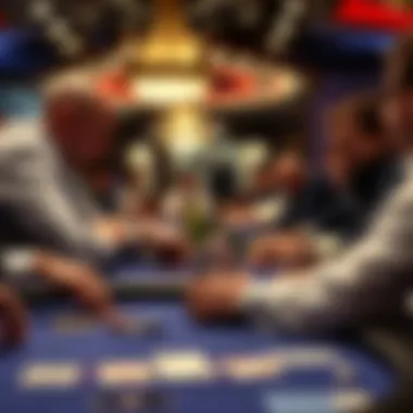 A detailed view of a poker table during the World Series of Poker