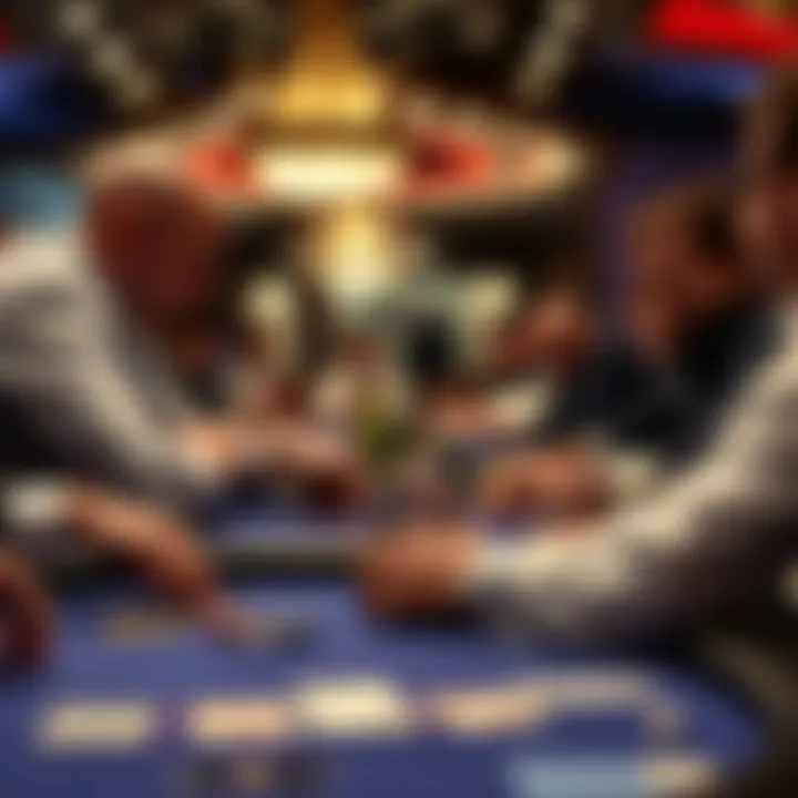 A detailed view of a poker table during the World Series of Poker